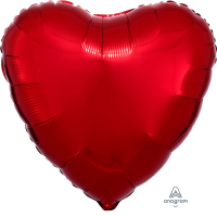 Сердце металлик Red