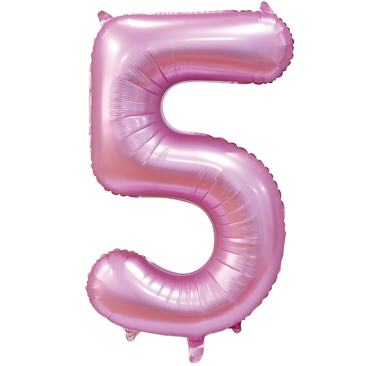 Цифра 5 сатин Pink 