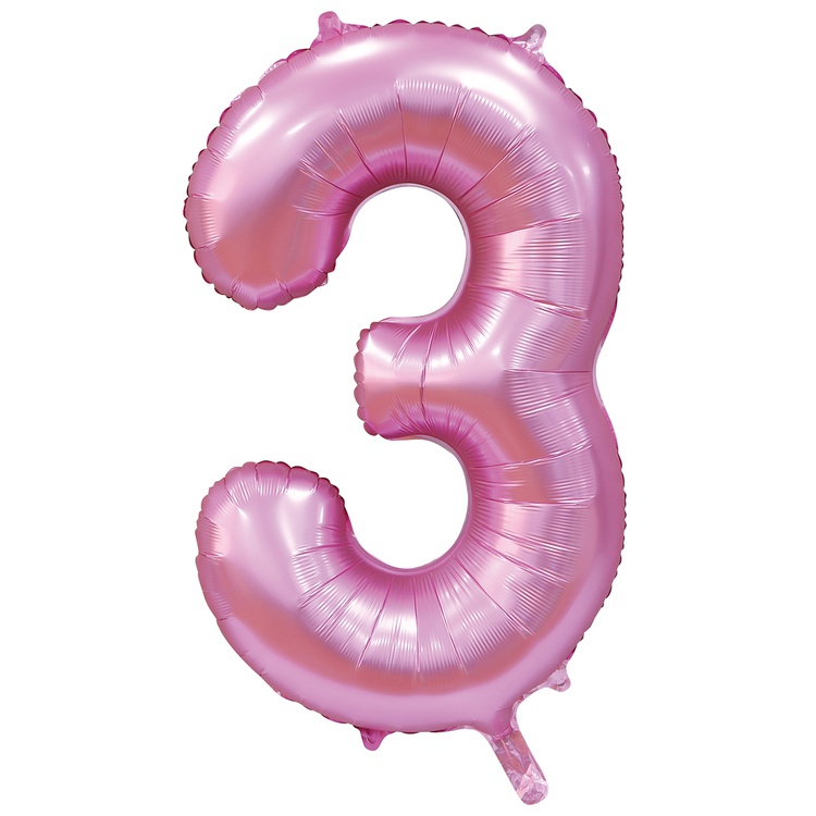 Цифра 3 сатин Pink