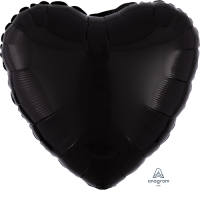 Сердце металлик Black