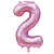 Цифра 2 сатин Pink 