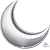 Месяц 80 см металлик Silver