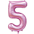 Цифра 5 сатин Pink 