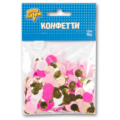 Конфетти Круги тишью,фол Роз/Золот 10гр
