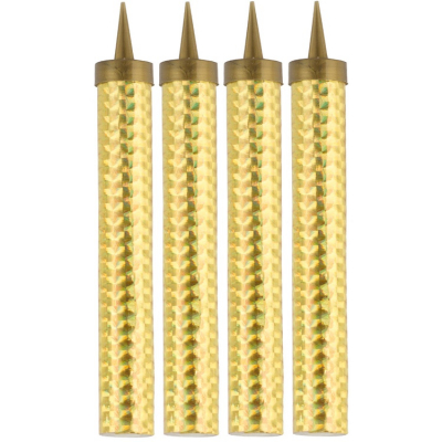 Свеча-Фонтан д/торта 12см 40сек 4шт Gold