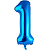 Цифра 1  Blue 