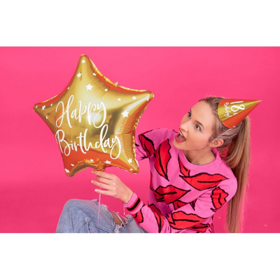 Шар звезда Happy Birthday