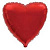 Сердце 70см металлик Red