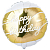 Шар круг Happy Birthday золото