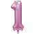 Цифра 1 сатин Pink 