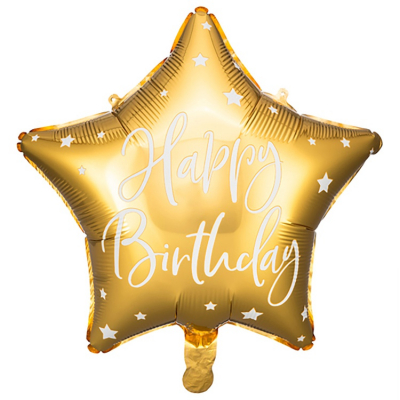Шар звезда Happy Birthday
